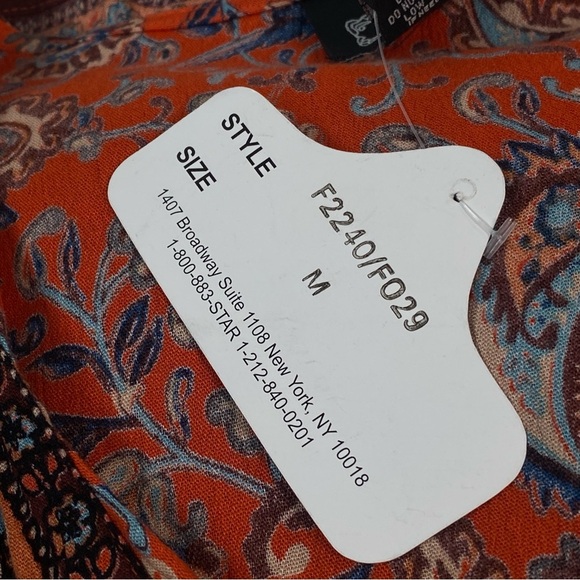 NEW ANGIE Boho MIXED PATTERN
PAISLEY KIMONO DUSTER Size M - Picture 11 of 13